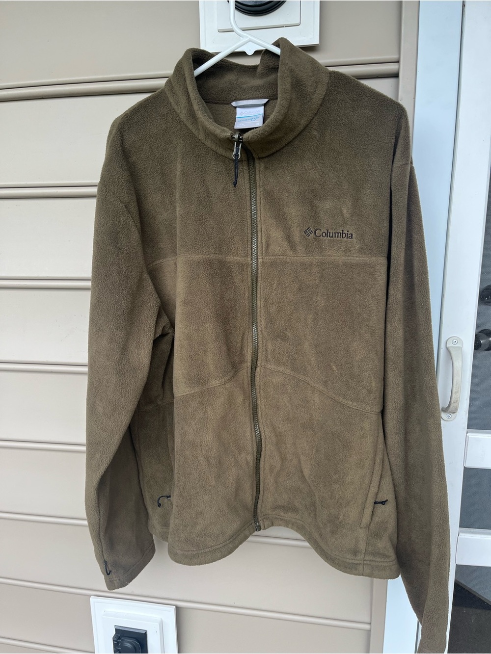 Columbia Olive Green Lightweight Full-Zip Fleece Jacket